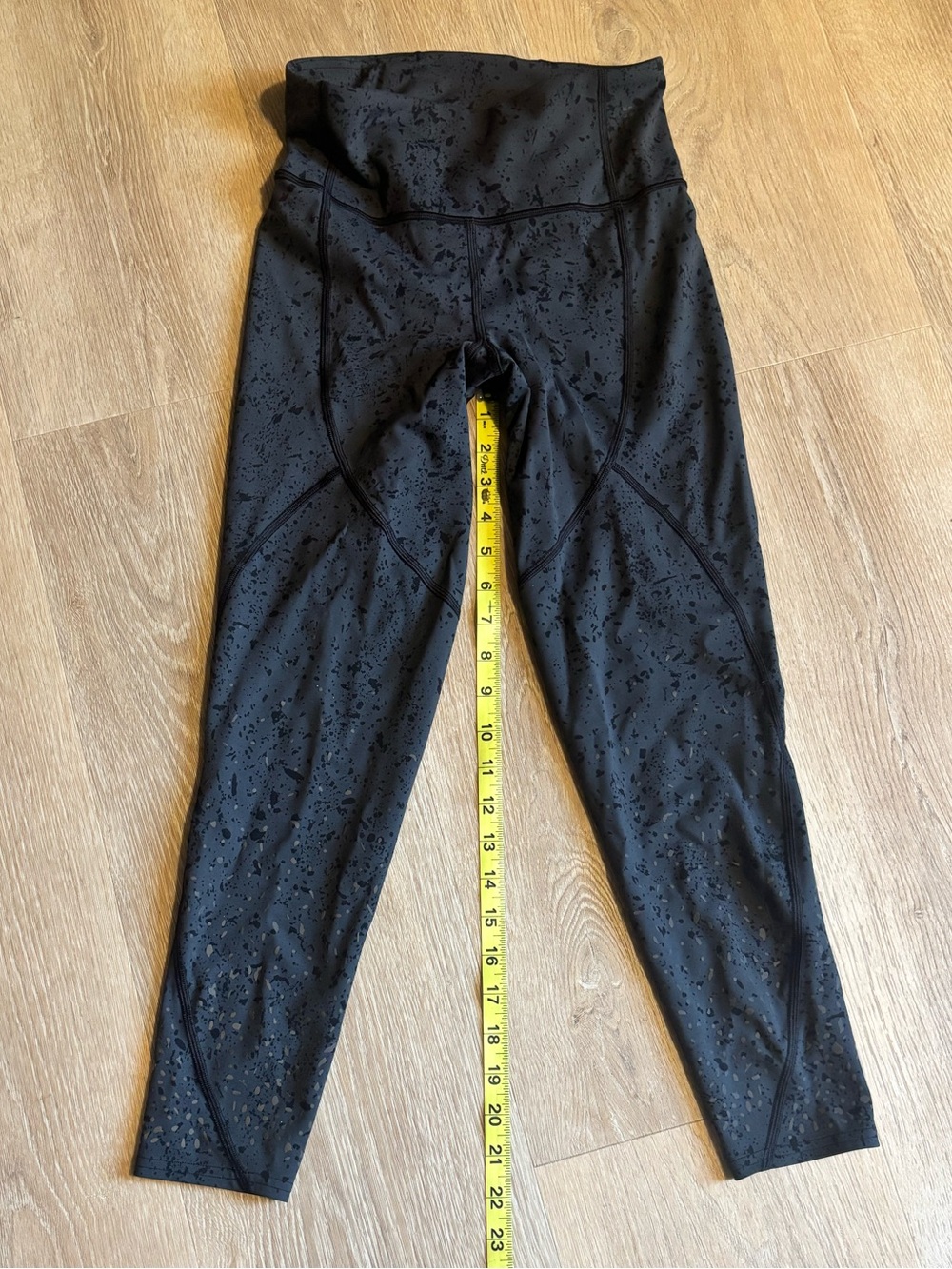 Gray High-Waist  speckled Leggings